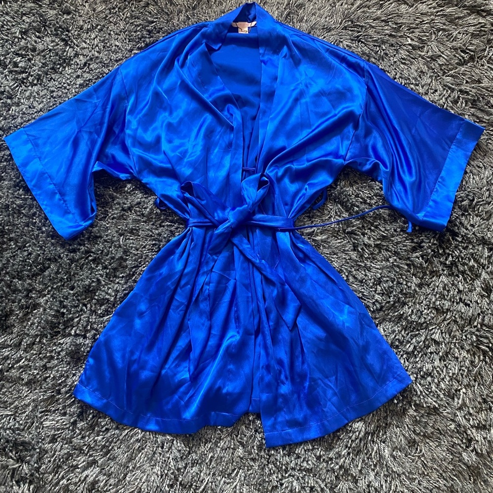 Victoria’s Secert Satin Royal Blue Robe